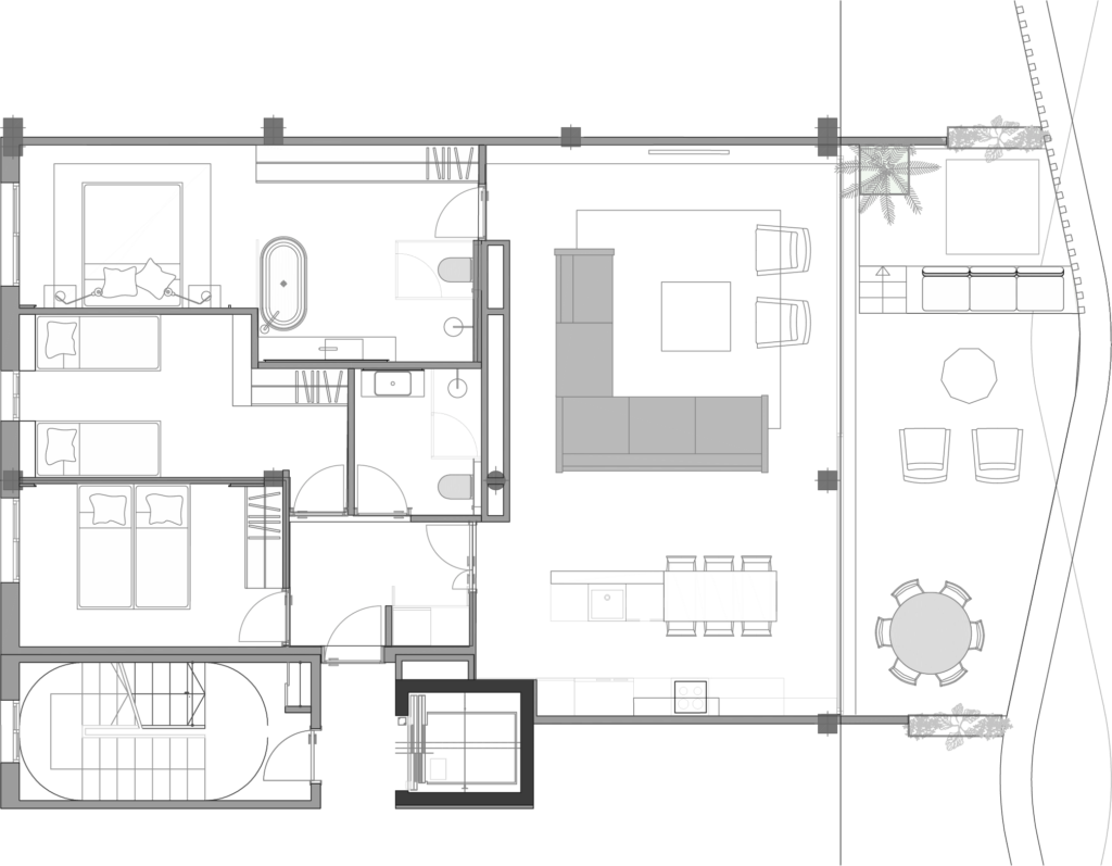 NCalma Waves - Plano vivienda 3 dormitorios